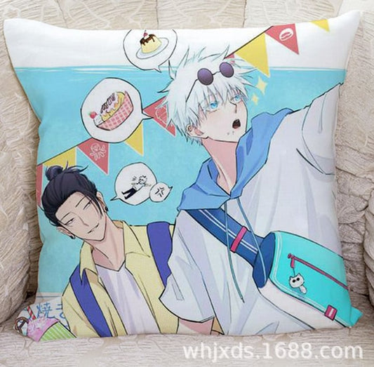 Anime Pop Culture Square Cushion Pillow 45*45cm Jujutsu Kaisen - Gojo & Geto
