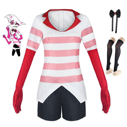 Hazbin Hotel Angel Dust Cosplay Costume [sz:large]