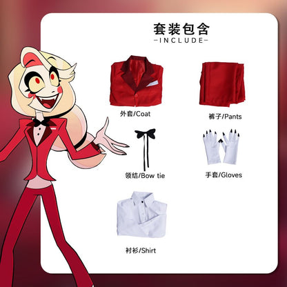 Hazbin Hotel Charlie Morningstar Red Cosplay Costume [sz:large]
