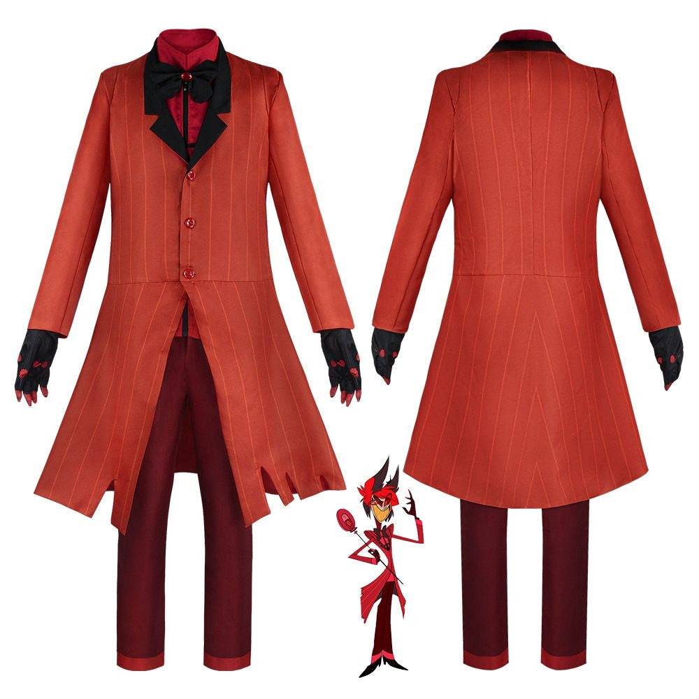 Hazbin Hotel Alastor Red Uniform Cosplay Costume [sz:small]