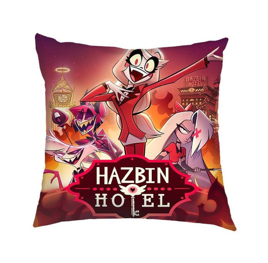 Anime Pop Culture Square Cushion Pillow 45*45cm Hazbin Hotel Design 1