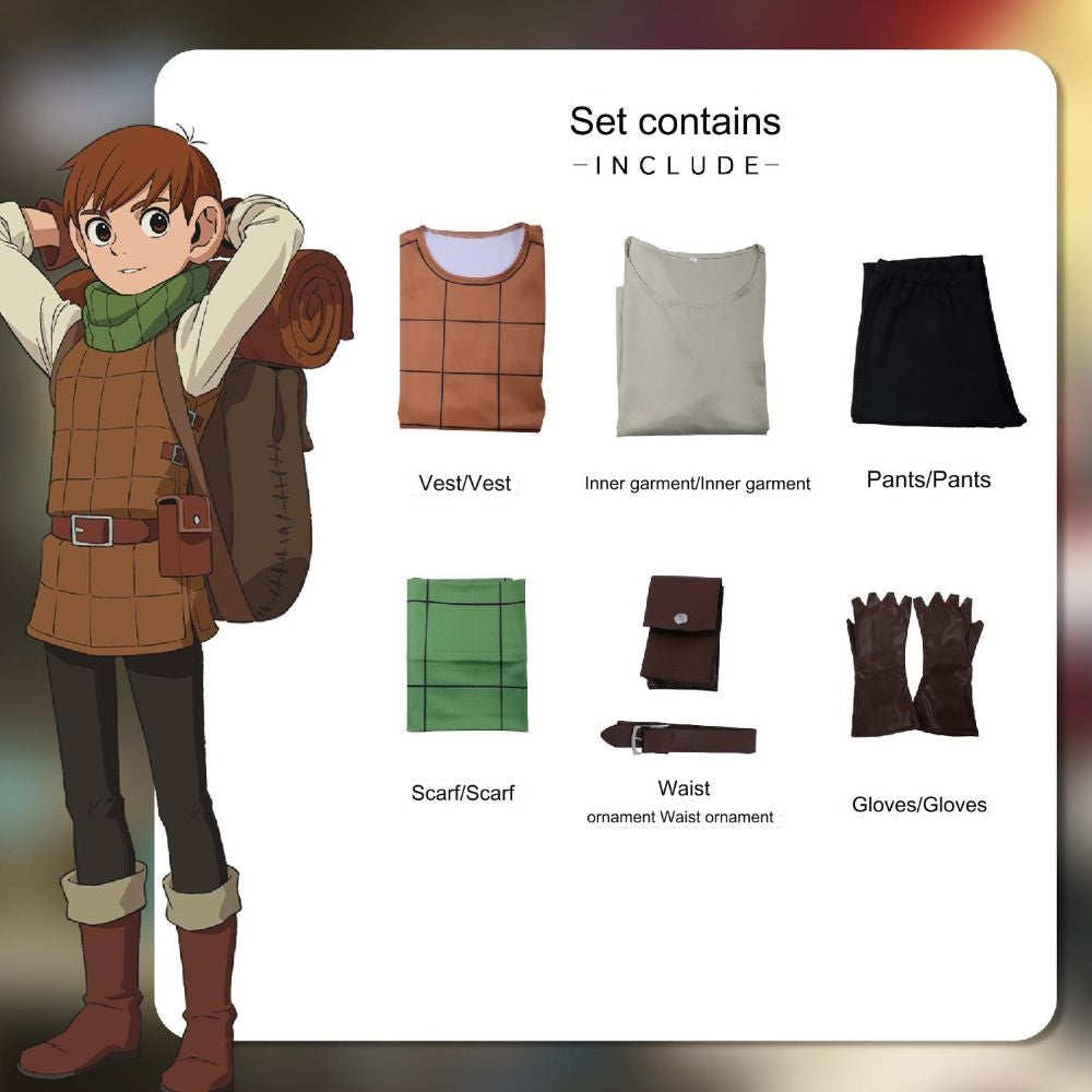 Delicious In Dungeon Chilchuck Tims Cosplay Costume [sz:xl]