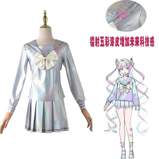 Hololive Needy Girl Overdose Game Ame Chan Kangel White Cosplay Costume [sz:large]
