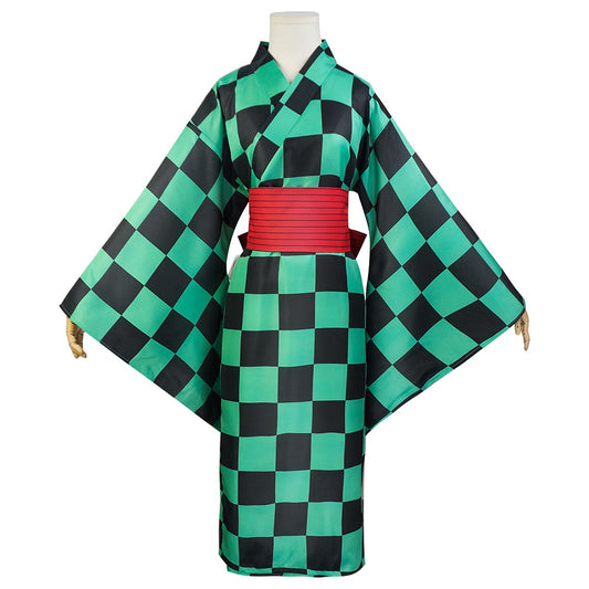 Demon Slayer Tanjiro Sumiko Kimono Cosplay Costume [sz:large]