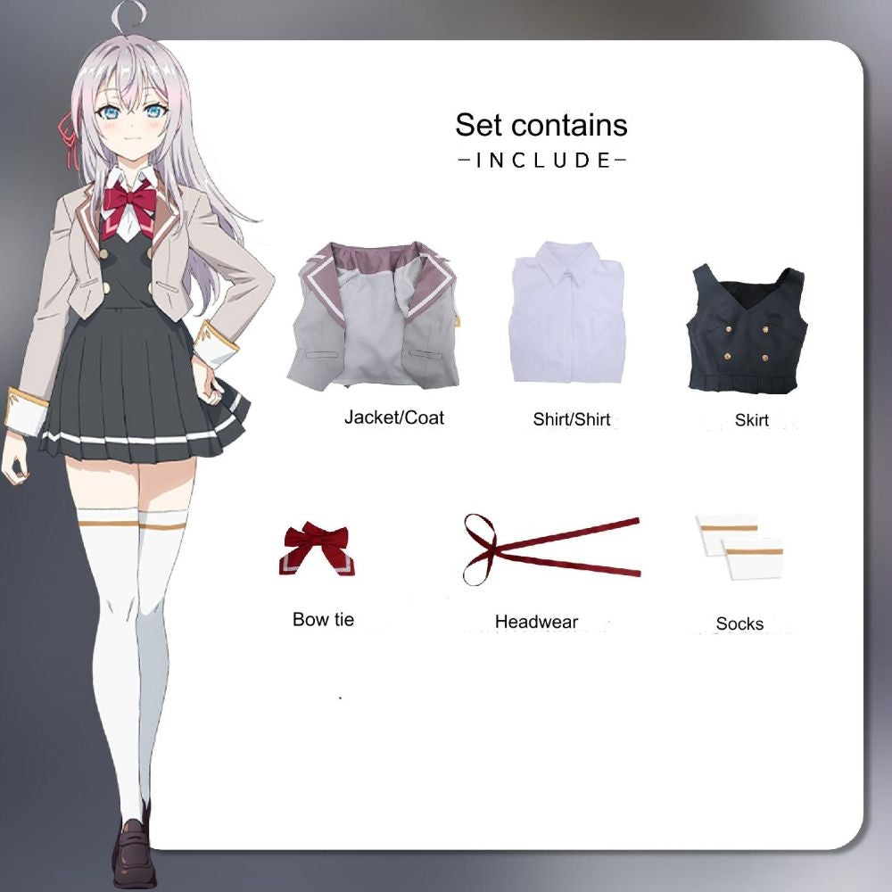 Alya Sometimes Hides Her Feeling In Russian Alisa Mikhailova Uniform Cosplay Costume [sz:xs]
