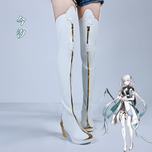 Wuthering Waves Jinhsi Cosplay Shoes [sz:36]