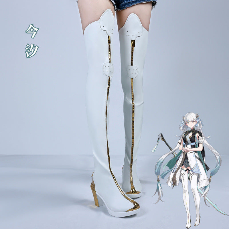 Wuthering Waves Jinhsi Cosplay Shoes [sz:43]