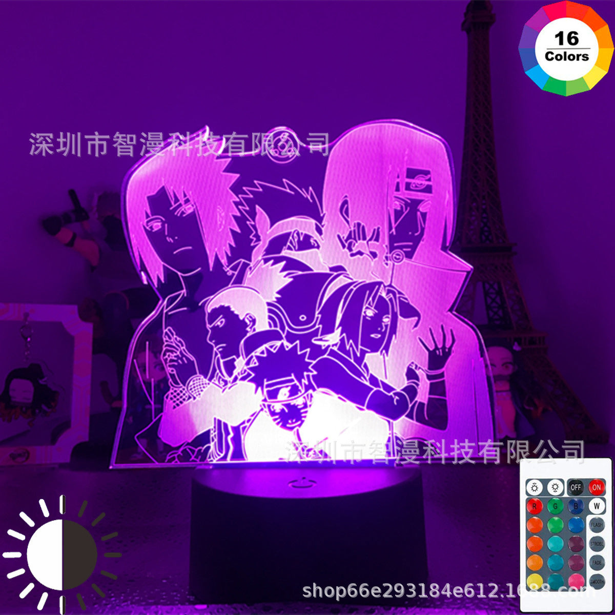 Naruto 200*150*4 Acrylic Led Light - Group