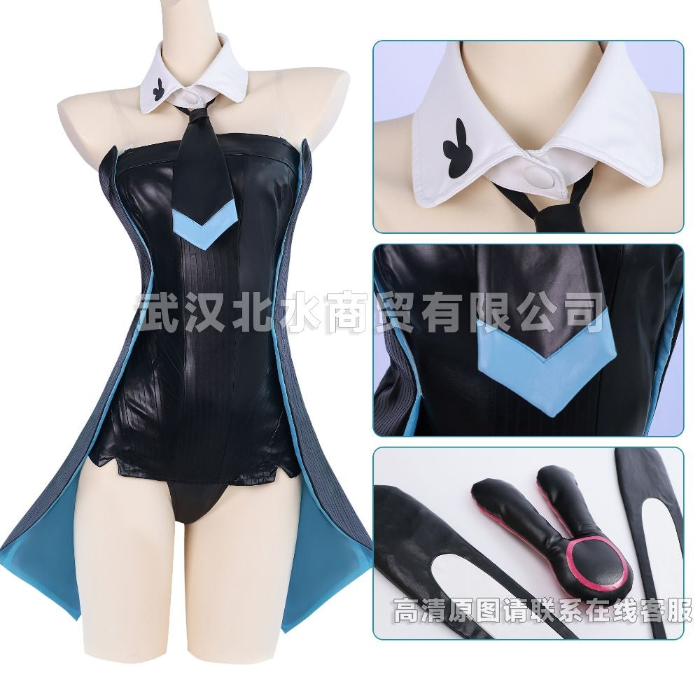 Hatsune Miku Bunny Girl Black Cosplay Costume [sz:large]