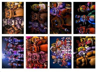 Anime Poster Pack 8pcs Five Nights At Freddys