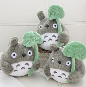 Totoro Holding A Leaf 35cm Plush