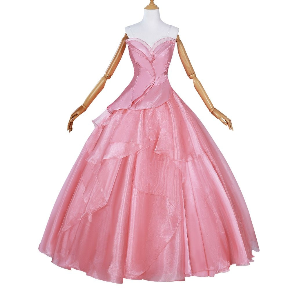 Wicked 2024 Glinda Pink Dress Cosplay Costume [sz:large]
