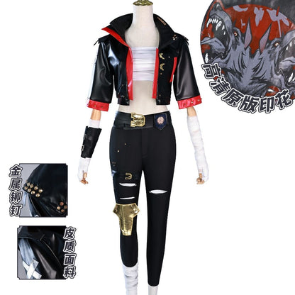 League Of Legends Arcane Vi Cagefighter Cosplay Costume [sz:large]