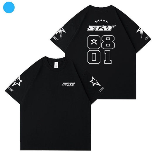 Stray Kids 5star Black Tshirt: 2. Small (au Xxs-xs) [sz:small]