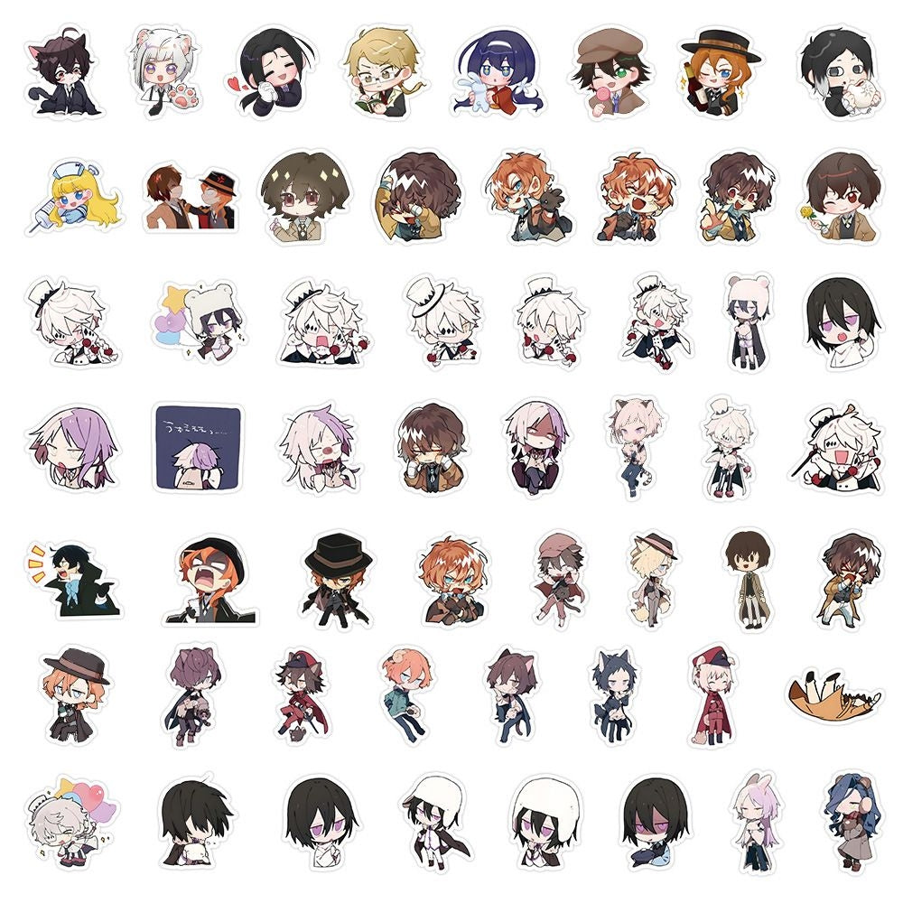 50pcs Bungou Stray Dogs Sticker Pack