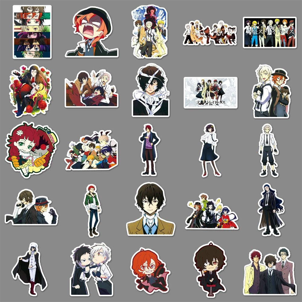 50pcs Bungou Stray Dogs Sticker Pack