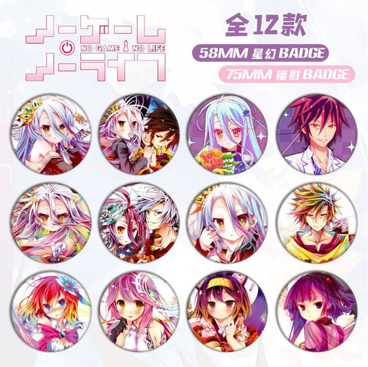 No Game No Life Jumbo Badge Assorted