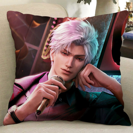 Anime Pop Culture Square Cushion Pillow 45*45cm Love And Deepspace Front And Back - Smiling Power: Sylus [cl:sylus]