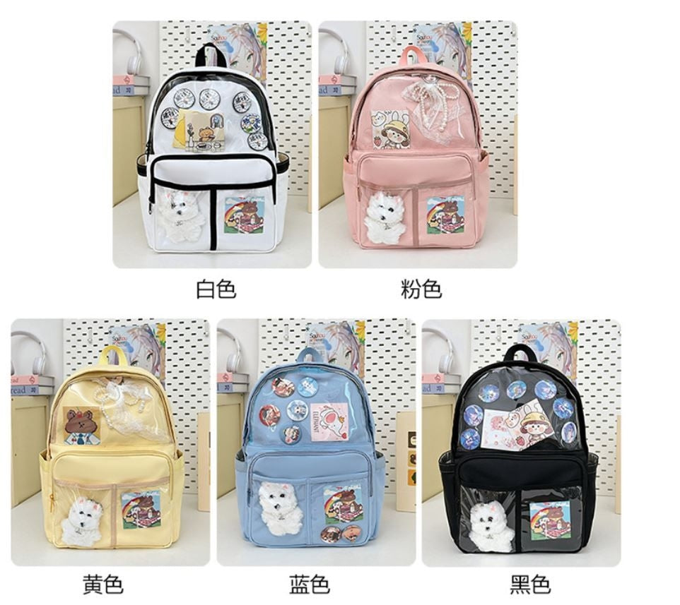 Ita Japanese 2025 Transparent Backpack: Blue [cl:blue]