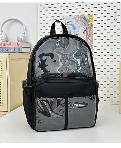 Ita Japanese 2025 Transparent Backpack: Black [cl:black]