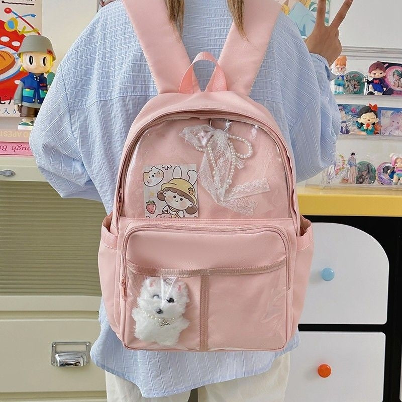 Ita Japanese 2025 Transparent Backpack: Pink [cl:pink]