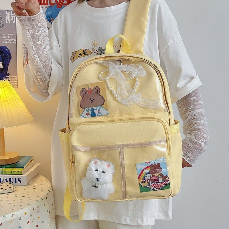 Ita Japanese 2025 Transparent Backpack: Yellow [cl:yellow]