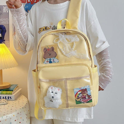 Ita Japanese 2025 Transparent Backpack: Yellow [cl:yellow]