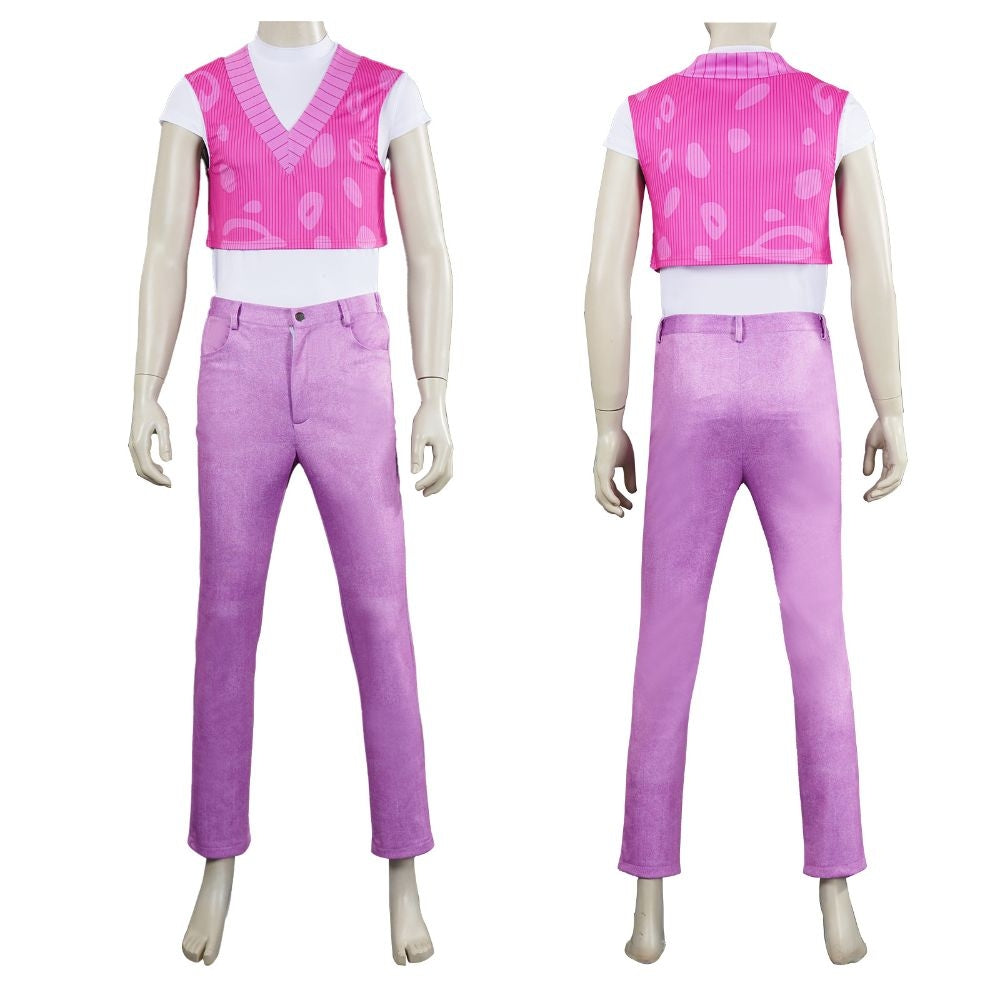 Kpop Demon Hunters Saja Boys Mystery Pink Cosplay Costume [sz:large]