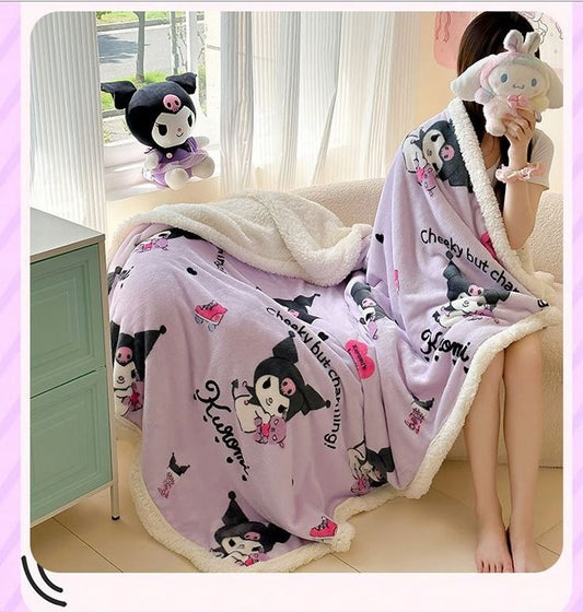 Sanrio 70x100cm Cotton Blanket - Kuromi