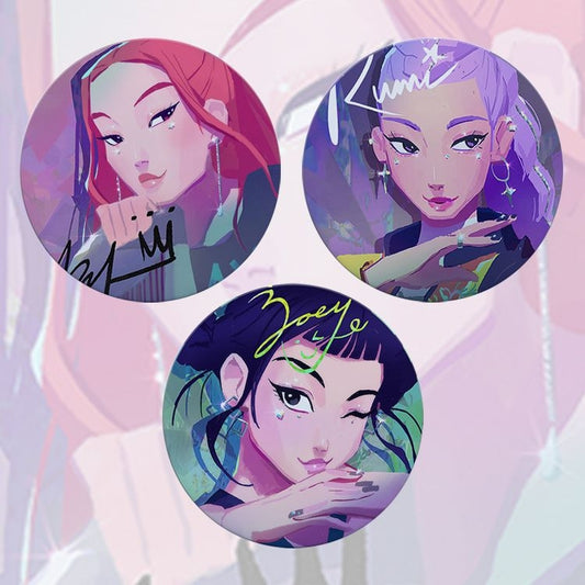 Kpop Demon Hunters 58mm Jumbo Badge Assorted
