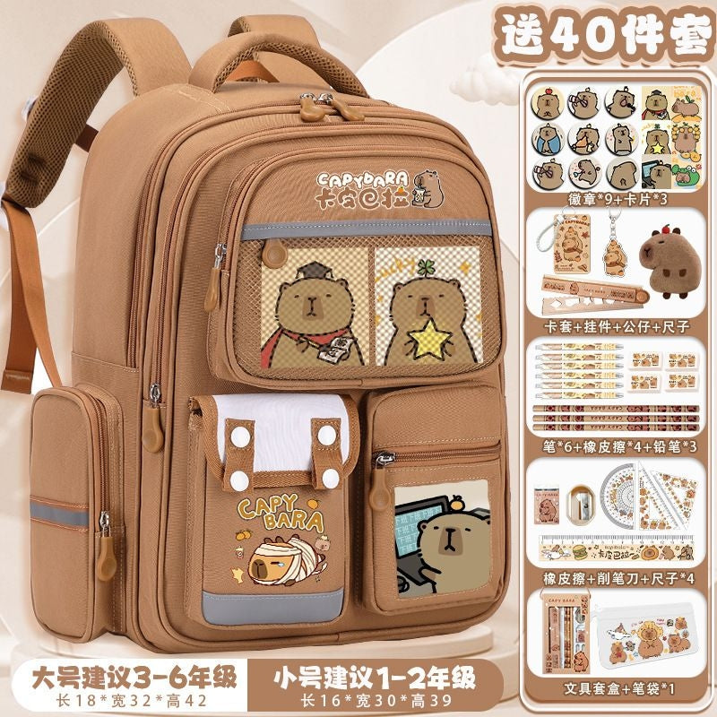 Capybara W/ Accesories Brown Backpack