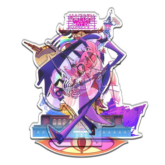 Acrylic Stand 15cm Hazbin Hotel Season 2 Colorful Background [cl:alastor & Niffty]