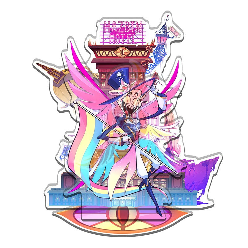 Acrylic Stand 15cm Hazbin Hotel Season 2 Colorful Background [cl:lucifer Morningstar]