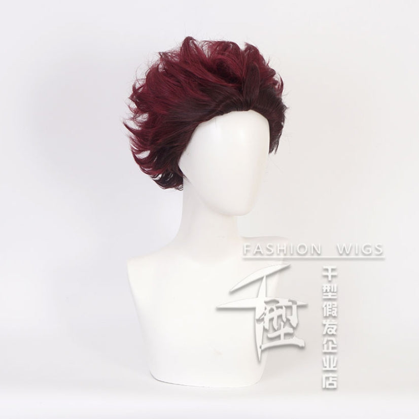 Demon Slayercosplay Short Wig Tanjiro Kamado