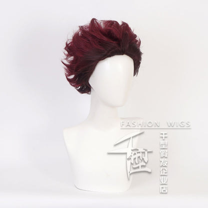 Demon Slayercosplay Short Wig Tanjiro Kamado