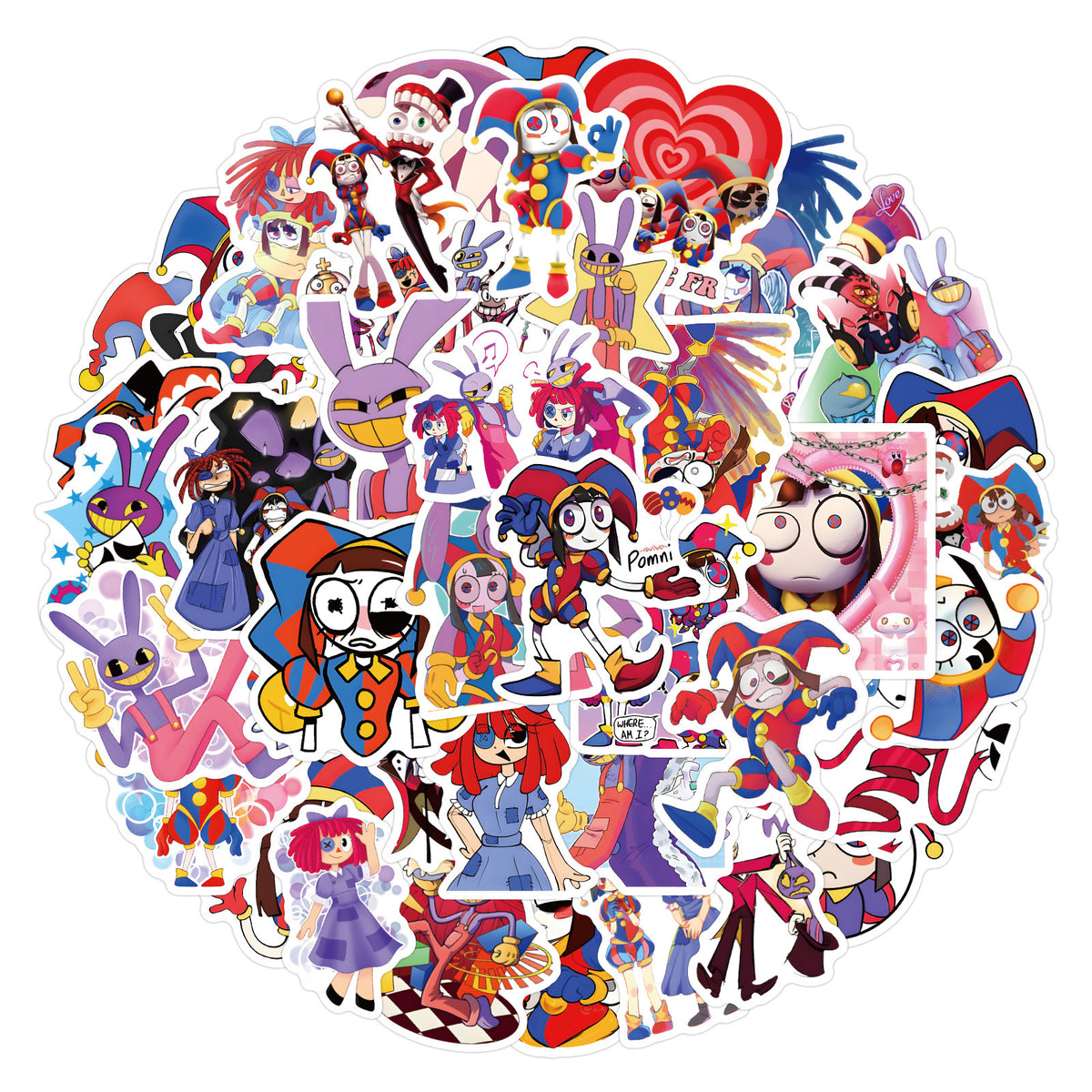 50pcs The Amazing Digital Circus Stickers