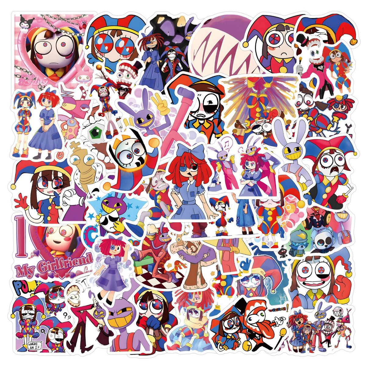 50pcs The Amazing Digital Circus Stickers