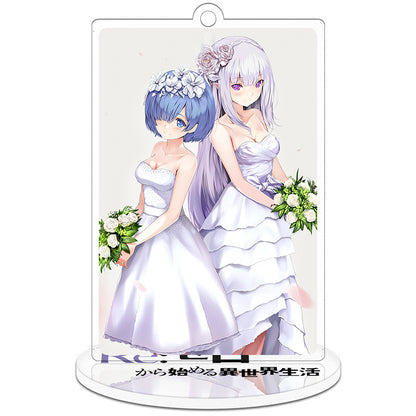 Acrylic Stand 15cm - Re:zero Starting  Life In Another World [chr:rem & Emilia]