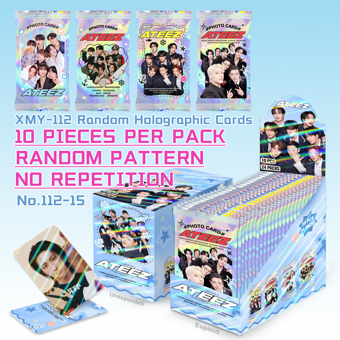 Ateez Photo Card Blind Box Single Pack