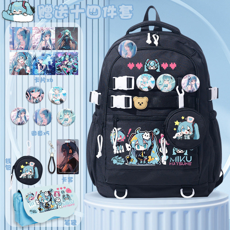 Hatsune Miku Double Starp Backpack W/ Accessories