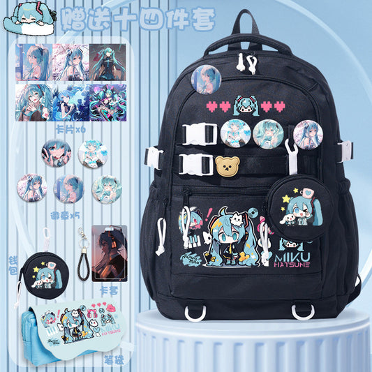 Hatsune Miku Double Starp Backpack W/ Accessories