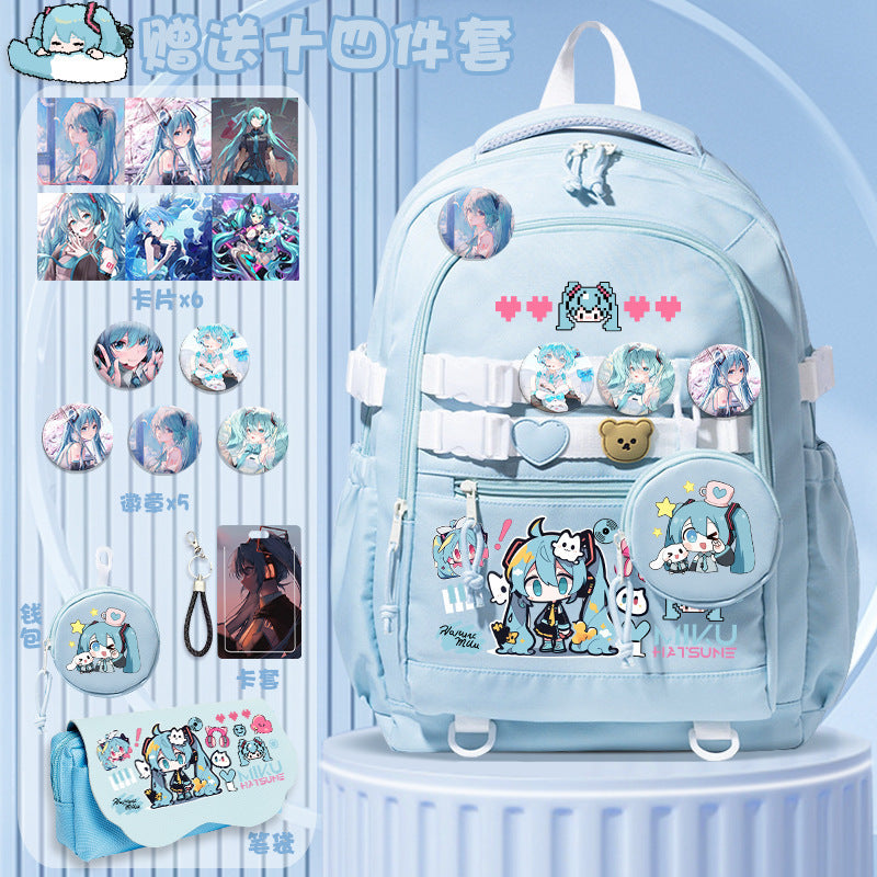 Hatsune Miku Double Starp Backpack W/ Accessories