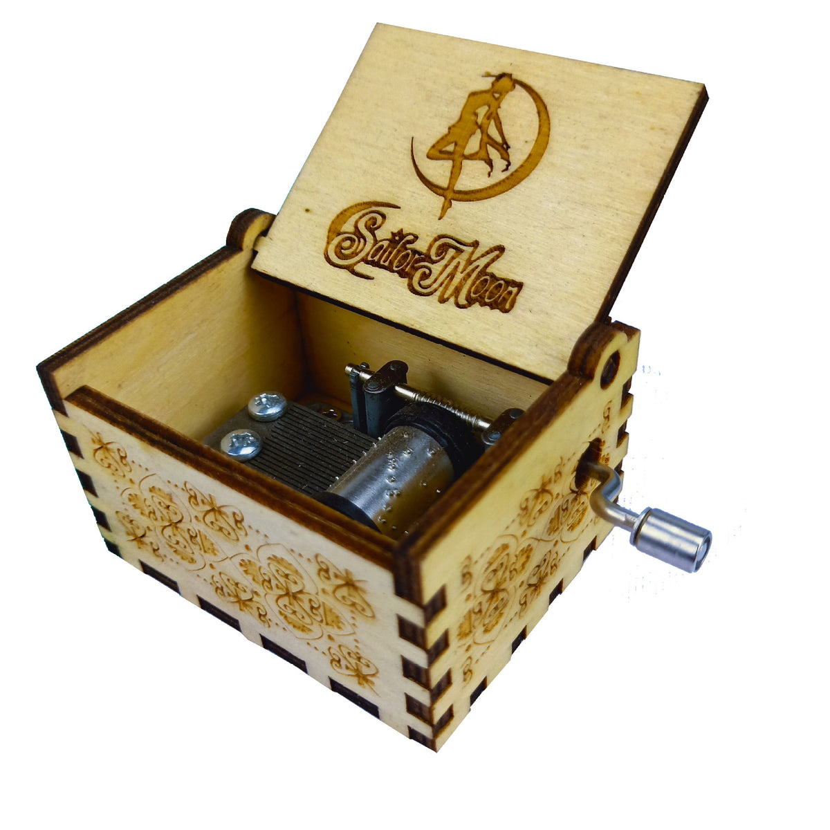Wooden Music Box 6.5*5.4cm: Attack On Titan [chr:sailor Moon]