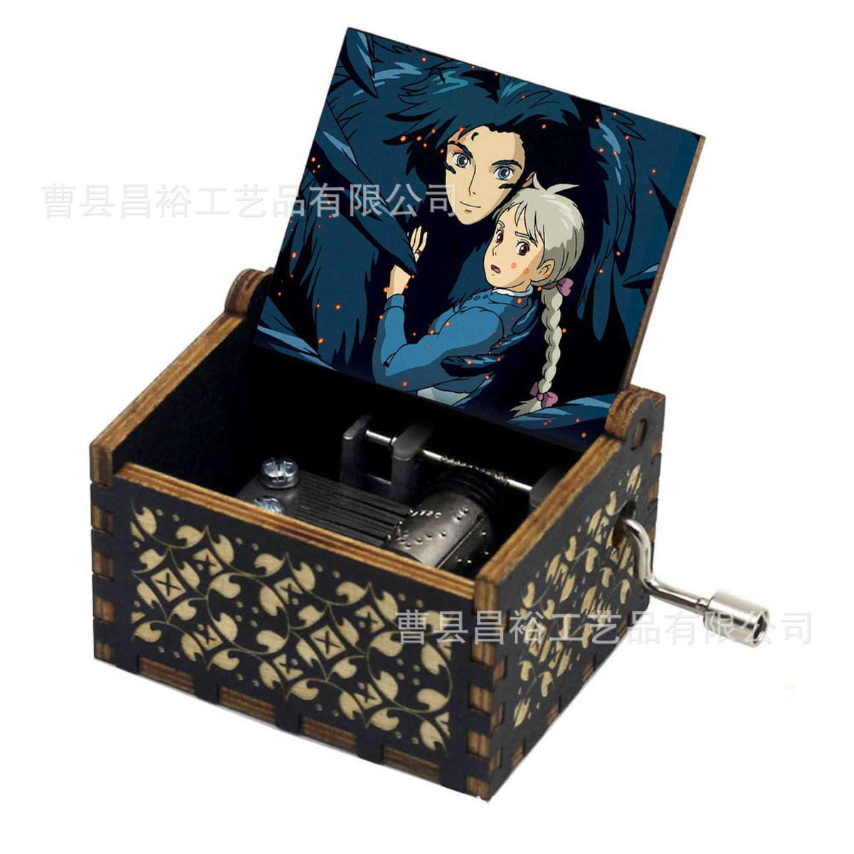 Wooden Music Box 6.5*5.4cm [chr:howls Moving Castle]