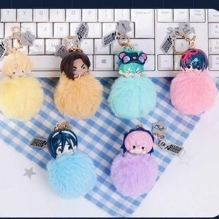 Alien Stage Fur Ball Hanging Plush Assorted