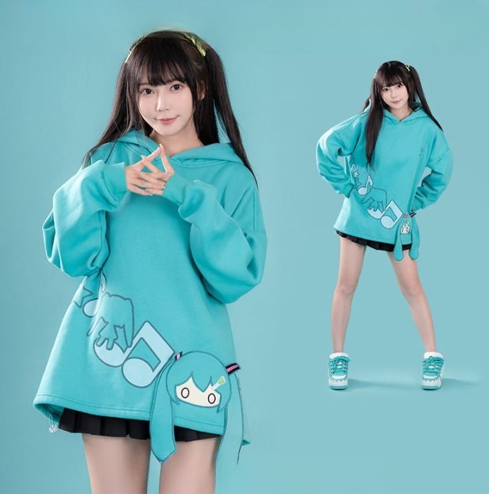 Hatsune Miku Blue Hoodie [sz:large]