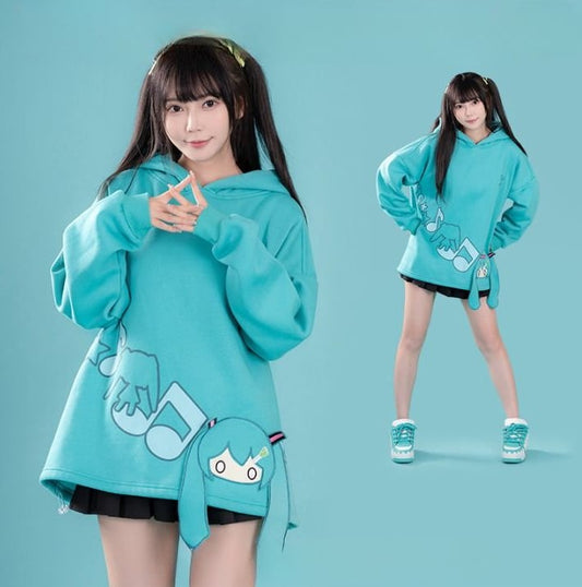 Hatsune Miku Blue Hoodie [sz:large]