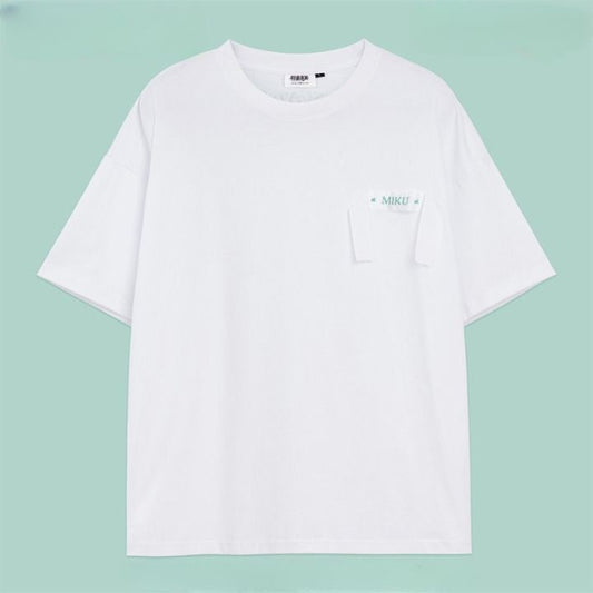(official) Miku Flower Series White Adult Size Tshirt: 2. Small (au Xxs-xs) [sz:small]