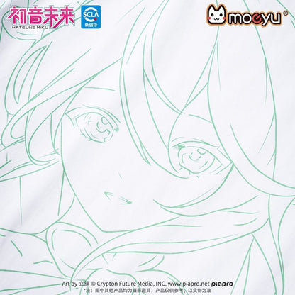 (official) Miku Flower Series White Adult Size Tshirt: 2. Small (au Xxs-xs) [sz:small]