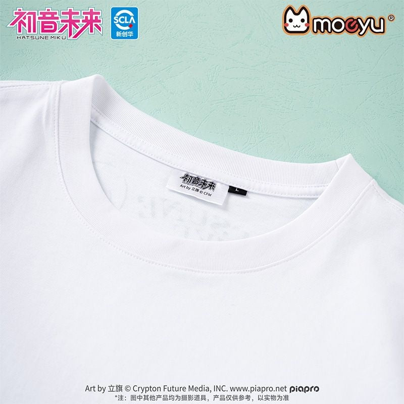 (official) Miku Flower Series White Adult Size Tshirt: 2. Small (au Xxs-xs) [sz:small]